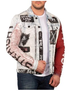 Cipo & Baxx bequem Jacke Herren Stonewashed CJ241