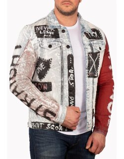 Cipo & Baxx bequem Jacke Herren Stonewashed CJ241