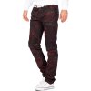 Cipo & Baxx regular fit Jeans Herren Stonewashed CD581 Bordeaux W40/L32