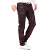 Cipo & Baxx regular fit Jeans Herren Stonewashed CD581 Bordeaux W40/L32