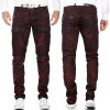 Cipo & Baxx regular fit Jeans Herren Stonewashed CD581 Bordeaux W32/L34