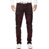 Cipo & Baxx regular fit Jeans Herren Stonewashed CD581 Bordeaux W32/L34
