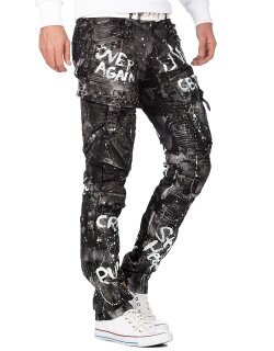 Cipo & Baxx regular fit Jeans Herren Glitzer CD572