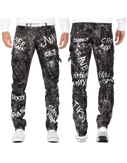 Cipo & Baxx regular fit Jeans Herren Glitzer CD572...