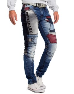 Cipo & Baxx bequem Jeans Herren Stonewashed CD574