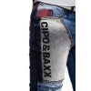 Cipo & Baxx bequem Jeans Herren Stonewashed CD574 Blue W38/L34