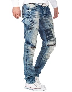 Cipo & Baxx regular fit Jeans Herren Stonewashed CD523 Blue W36/L32