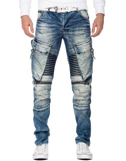 Cipo & Baxx regular fit Jeans Herren Stonewashed CD523 Blue W40/L34