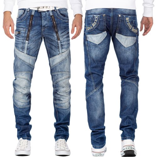 Cipo & Baxx regular fit Jeans Herren Stonewashed CD576 Blue W31/L32