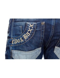 Cipo & Baxx regular fit Jeans Herren Stonewashed CD576 Blue W31/L32