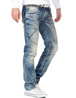 Cipo & Baxx regular fit Jeans Herren Stonewashed CD535 Blue W36/L32