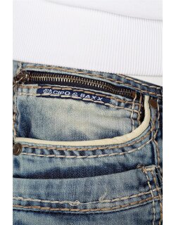 Cipo & Baxx regular fit Jeans Herren Stonewashed CD535 Blue W36/L32