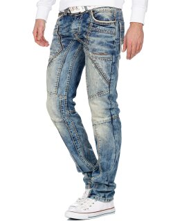 Cipo & Baxx regular fit Jeans Herren Stonewashed CD535 Blue W30/L34