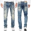 Cipo & Baxx regular fit Jeans Herren Stonewashed CD535 Blue W40/L34