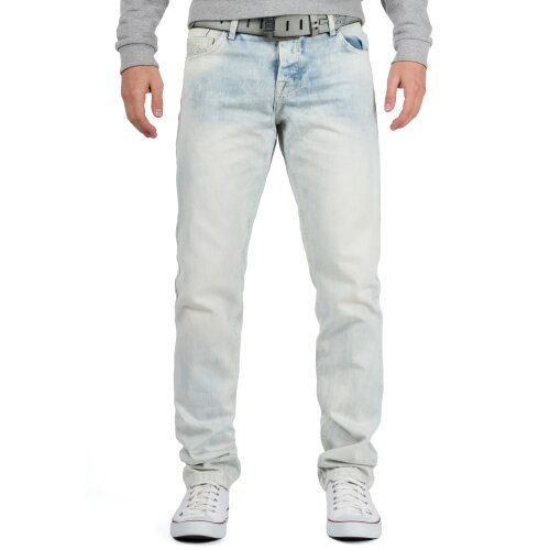 Cipo & Baxx Regular Fit Jeans Herren Stonewashed  CD319X Light Blue W30/L32