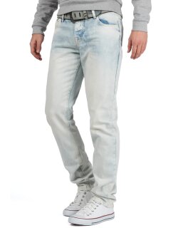 Cipo & Baxx Regular Fit Jeans Herren Stonewashed  CD319X Light Blue W32/L32