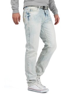 Cipo & Baxx Regular Fit Jeans Herren Stonewashed  CD319X Light Blue W31/L34