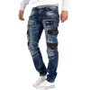 Cipo & Baxx straight fit Jeans Herren Stonewashed CD586 Blue W36/L32