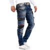 Cipo & Baxx straight fit Jeans Herren Stonewashed CD586 Blue W36/L32