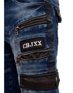 Cipo & Baxx straight fit Jeans Herren Stonewashed CD586 Blue W32/L34