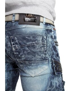Cipo & Baxx regular fit Jeans Herren Stonewashed CD494 Blue W34/L32