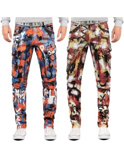 Cipo & Baxx regular fit Jeans Herren Stonewashed CD587 Blue W34/L32