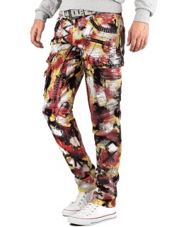 Cipo & Baxx regular fit Jeans Herren Stonewashed CD587 Red W40/L34