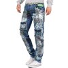 Cipo & Baxx Regular Fit Jeans Herren Stonewashed  CD591 Blue W31/L32