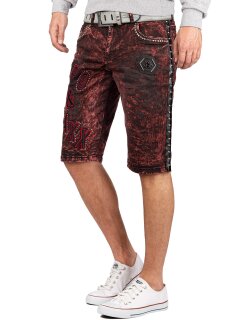 Cipo & Baxx Regular Fit Shorts Herren Ohne Waschung  CK207 Bordeaux W34
