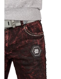 Cipo & Baxx Regular Fit Shorts Herren Ohne Waschung  CK207 Bordeaux W34