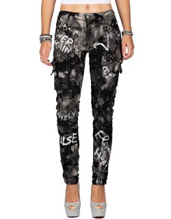 Cipo & Baxx straight fit Jeans Damen Mid Waist WD397 Black W27/L32
