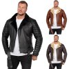 Reichstadt slim fit Echtlederjacke Herren Black Zipper   - RS008LUX