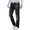 Cipo & Baxx Regular Fit Jeans Herren Stonewashed  CD296 Black W34/L30