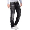 Cipo & Baxx Regular Fit Jeans Herren Stonewashed  CD296 Black W38/L34