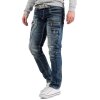 Cipo & Baxx Regular Fit Jeans Herren Stonewashed  CD296 Blue W36/L32