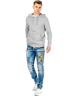 Cipo & Baxx Regular Fit Jeans Herren Stonewashed CD293 Blue W32/L32