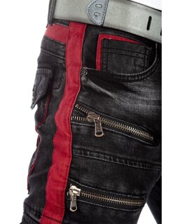 Cipo & Baxx straight fit Jeans Herren Stonewashed CD561 Black W40/L32