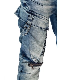 Cipo & Baxx regular fit Jeans Herren Stonewashed CD523 Blue W30/L32