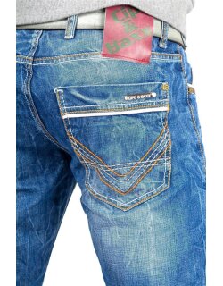 Cipo & Baxx regular fit Jeans Herren Stonewashed C0595 Blue W33/L32