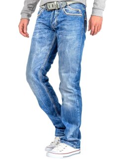 Cipo & Baxx regular fit Jeans Herren Stonewashed C0595 Blue W36/L32