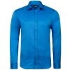 Cipo & Baxx Herren Hemd CH166 Saxe Blue - Regular Fit - Langarm M