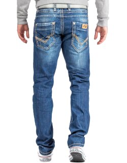 Cipo & Baxx Regular Fit Jeans Herren Stonewashed  C0688 Blue W33/L32