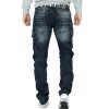 Cipo & Baxx regular fit Jeans Herren Stonewashed CD440 Blue W34/L30