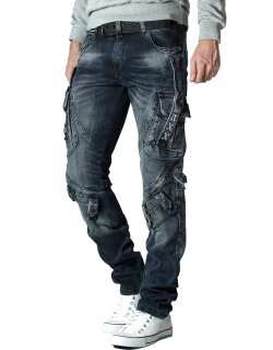 Cipo & Baxx regular fit Jeans Herren Stonewashed CD440 Blue W36/L30