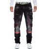 Cipo & Baxx straight fit Jeans Herren Stonewashed CD561 Black W29