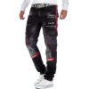 Cipo & Baxx straight fit Jeans Herren Stonewashed CD561 Black W44/L32