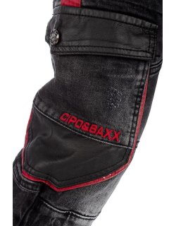 Cipo & Baxx straight fit Jeans Herren Stonewashed CD561 Black W46/L32