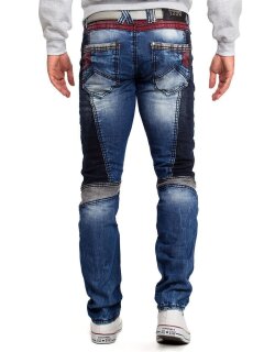 Cipo & Baxx bequem Jeans Herren Stonewashed CD574 Blue W33
