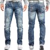 Cipo & Baxx Regular Fit Jeans Herren Stonewashed  C0751 Blue W40/L36