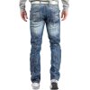Cipo & Baxx Regular Fit Jeans Herren Stonewashed  C0751 Blue W40/L36